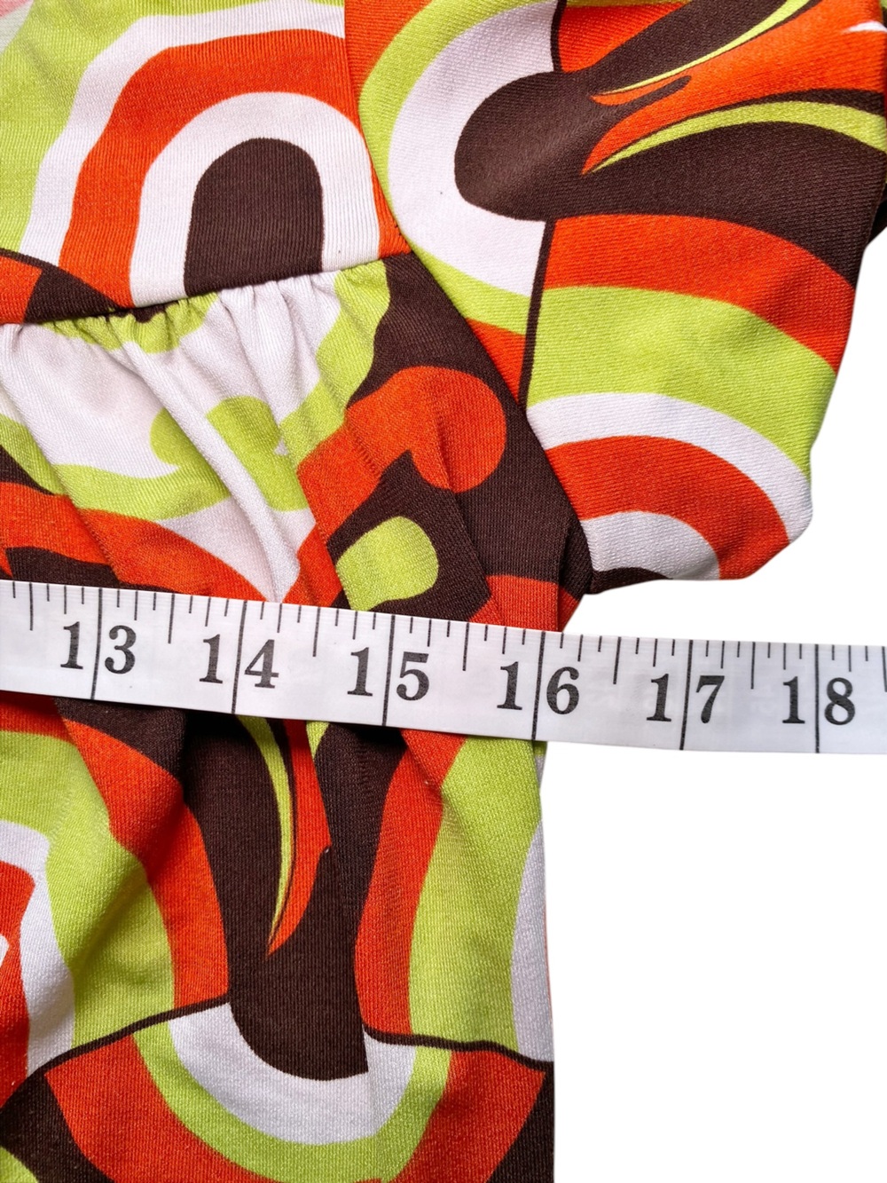 Forever Retro 70s Geometric
Psychedelic Print Mini Dress Mod Shift - Picture 9 of 14